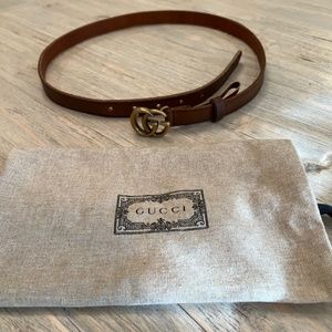 Gucci Tan Thin Marmont Belt - Size 85 - never worn